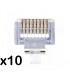 Conector macho UTP Cat.6 Easy Crimp 10 uni