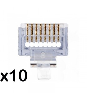 Conector macho UTP Cat.6 Easy Crimp 10 uni
