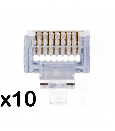 Conector macho UTP Cat.6 Easy Crimp 10 uni
