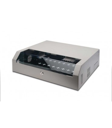 Armario plano 19" 3+2 UH puerta transp.