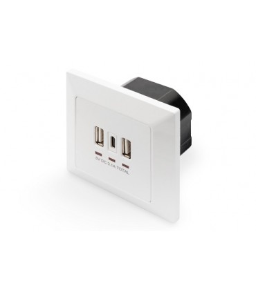 Roseta empotrar con 1USB C 2USB A 5V 3.1A