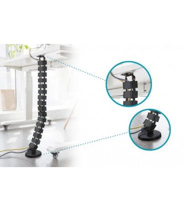 Columna pasacables, color negro Length: 1.3 m