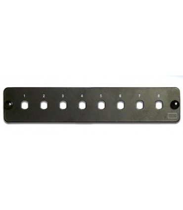 Placa F.O. 8 ST negra para bandeja fija