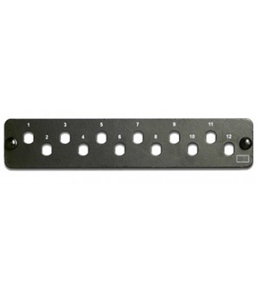 Placa F.O. 12 ST negra para bandeja fija