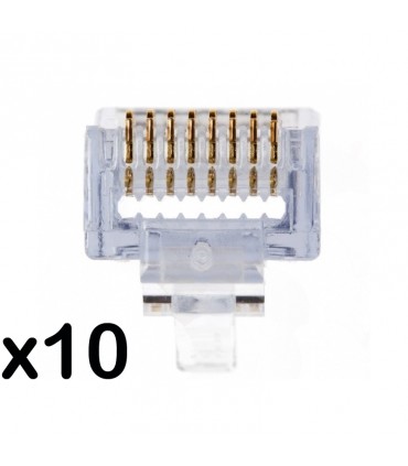 Conector STP RJ-45 Cat.6A Easy Crimp 10 uni.