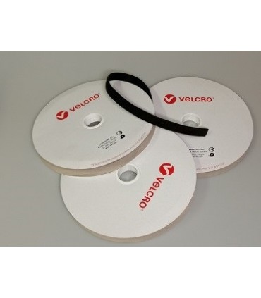 Cinta velcro 16mm negra rollo 25 mts