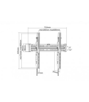 Soporte TV universal  pared hasta 70" 40Kg