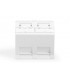 Placa 45º 45X45 2RJ-45 Keystone C/vent. Blanca