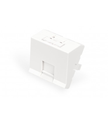 Placa 45º 45X45 1RJ-45 Keystone C/vent. Blanca
