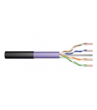 Cable rígido UTP 4 pares Cat.6 exterior (Bobina 500m)