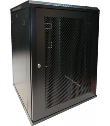 Rack Mural 19" 15U Fondo 600 Puerta metálica perforada