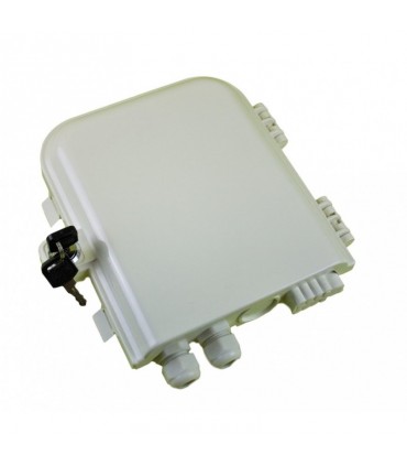 Caja  ext. IP65 empalmes 8 fibras