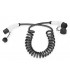 Cable de carga en espiral para automóvil, monofásico, 240 V, 32 A, 5 m tipo 2 a tipo 2