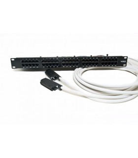 Panel 19" 1U 50 ports a 2 x Telco 50 Macho 1Mto.
