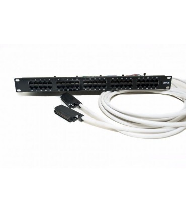 Panel 19" 1U 50 ports a 2 x Telco 50 Macho 1Mto.