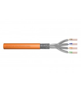 Cable CAT 7 S-FTP Rigido Naranja, AWG23/1 Bobina de 250 m.