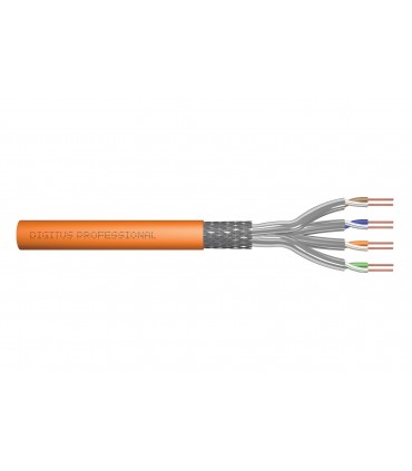 Cable CAT 7 S-FTP Rigido Naranja, AWG23/1 Bobina de 250 m.