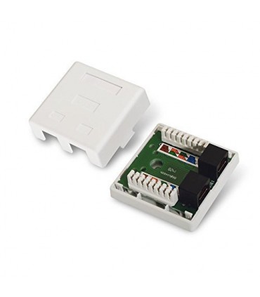 Roseta 2 RJ-45 UTP Cat.6A superficie